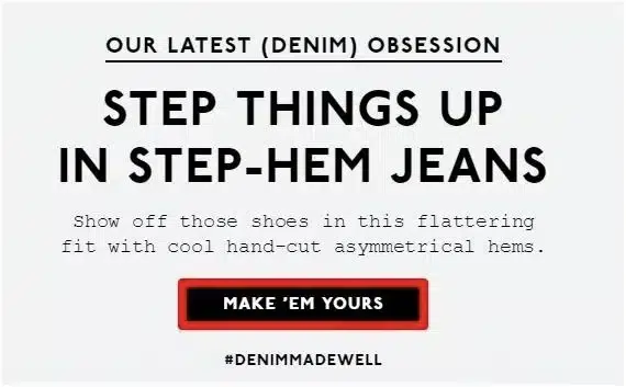 Shopify checkout page - Psychological Triggers used like Madewell
