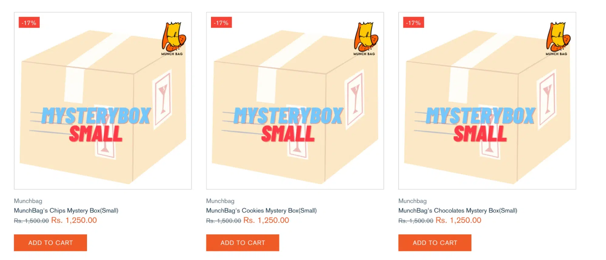 Ecommerce trends - Curated mystery boxes brand like Munchbags