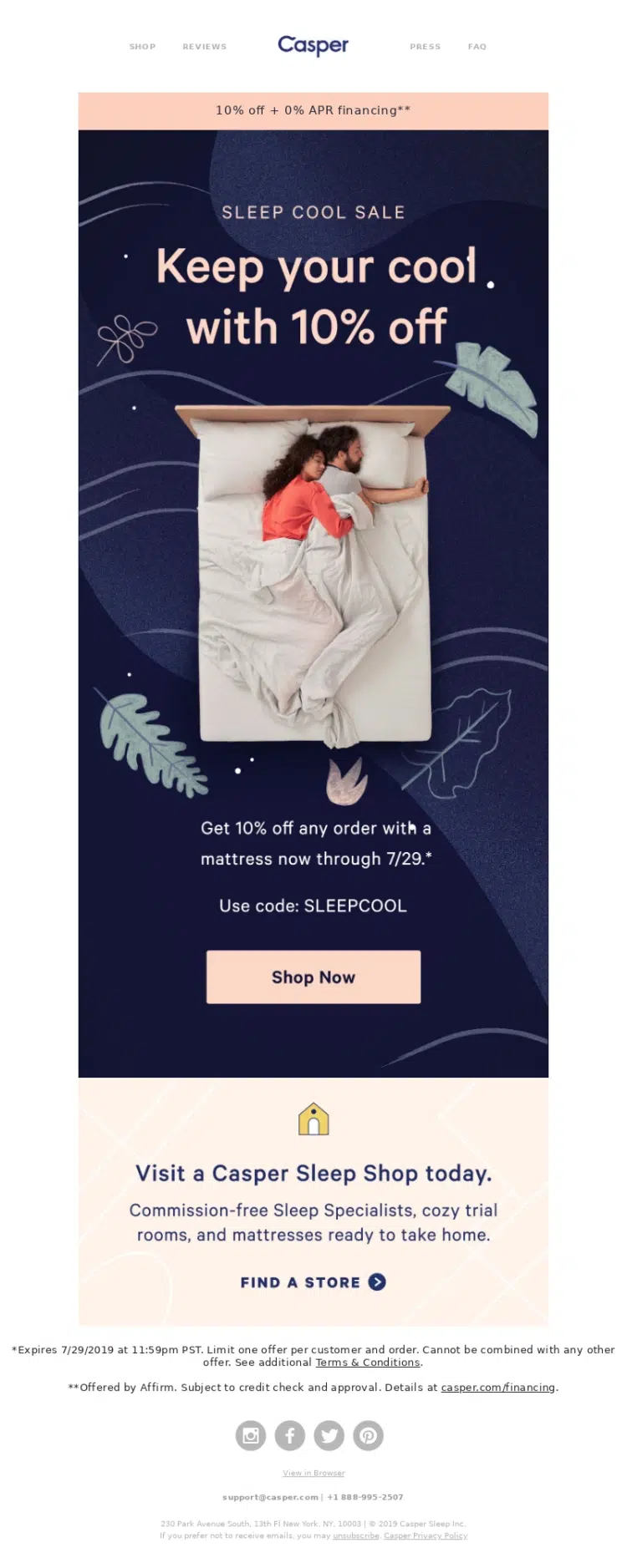 Email Marketing Ideas-Seasonal Campaigns like Casper